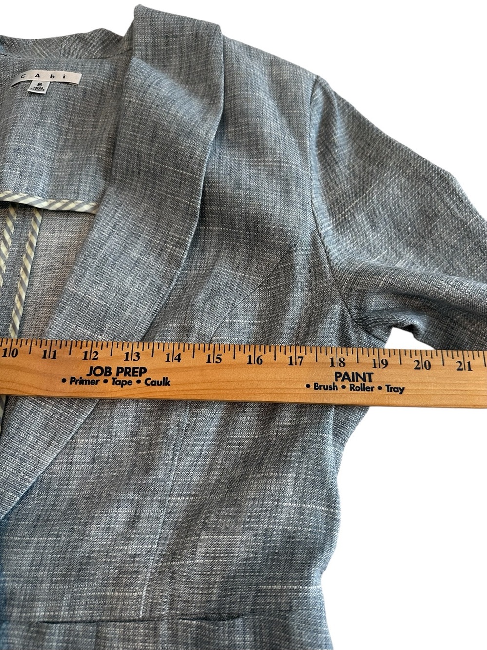 Blue Gray Cabi Beachwalk Textured One-Button Women's Blazer in size 6 - Picture 7 of 15